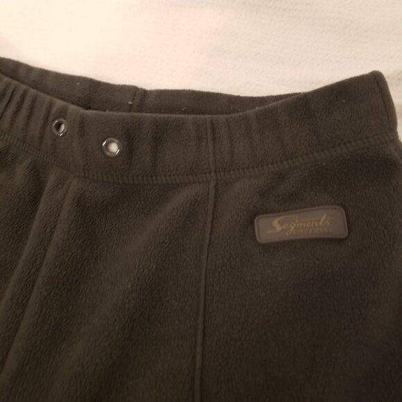 Dark Grey Fleece Sweatpants Track Pants Joggers Warm Small Wide Leg Seg'ments - Picture 4 of 11